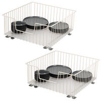 SCHRANK-KORBAUSZUG 50 cm, cremeweiß, Metall - Creme, Metall (50/23/50.5cm) - bremermann