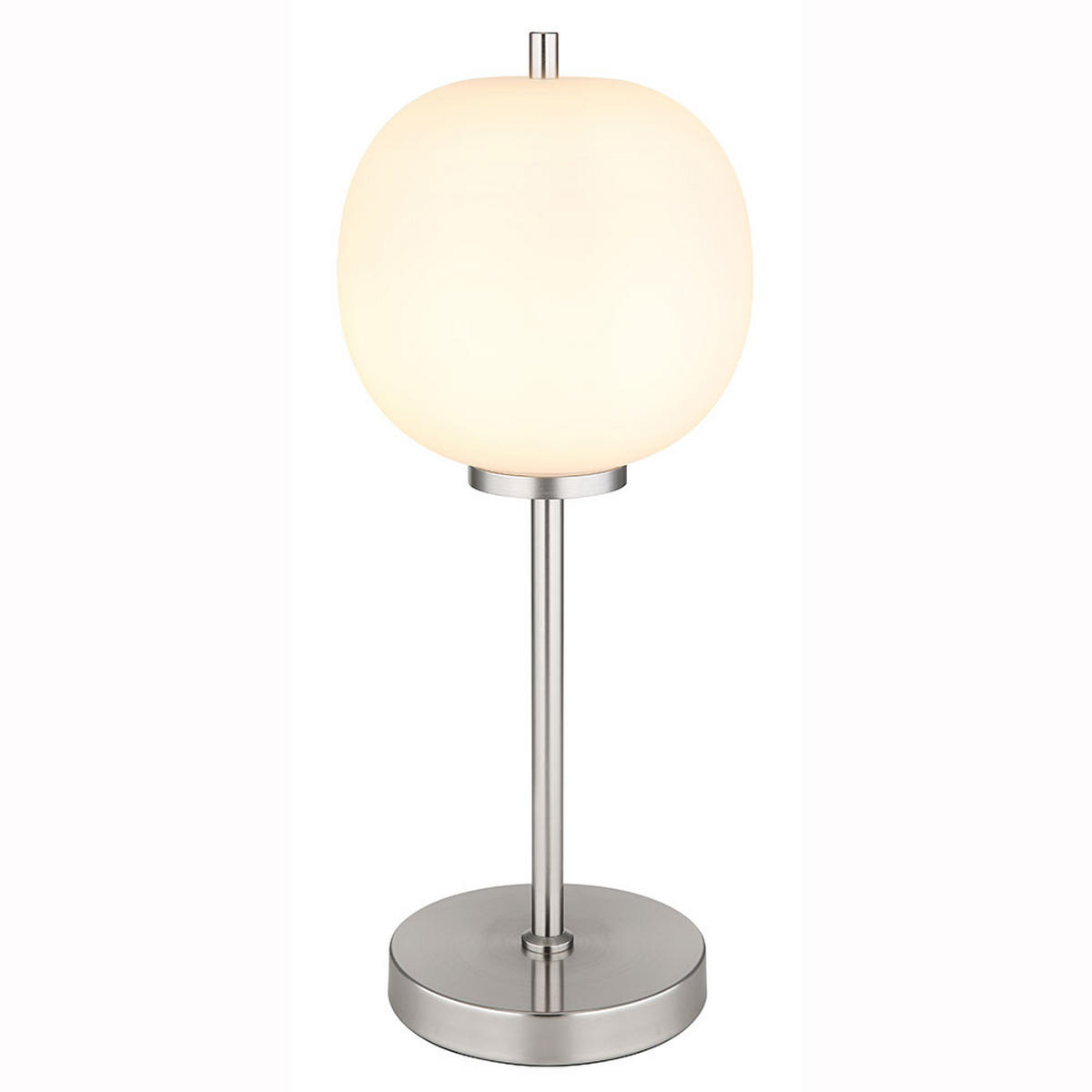 LED TISCHLEUCHTE Metall Silber - Silberfarben, Glas (18.5/18.5/45cm) - Globo Lighting