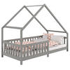 HAUSBETT CORA 90X200 CM - Grau, Holz (96/158/206cm) - IDIMEX