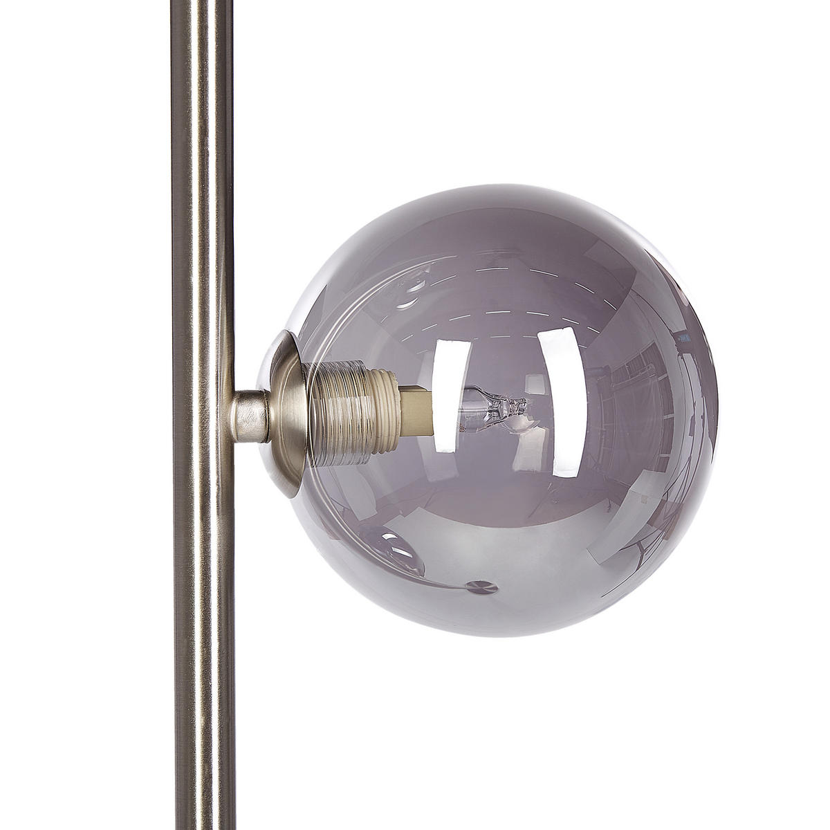 STEHLEUCHTE Ramis 23/23/154 cm - Silberfarben, Metall (23/23/154cm) - Beliani