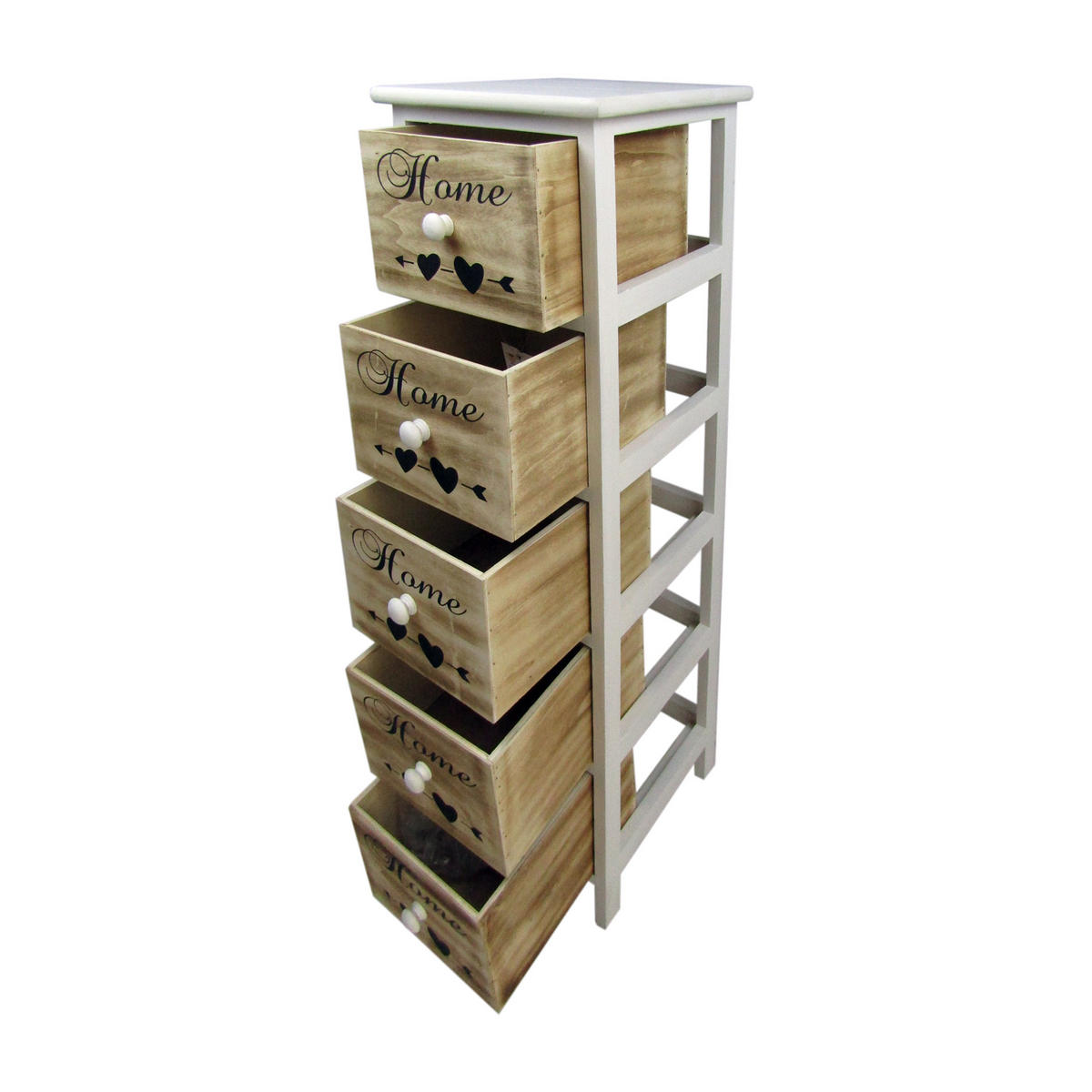 KOMMODE Weiß 30/26/91 cm - Weiß, Holz (30/91/26cm) - Mobili Rebecca