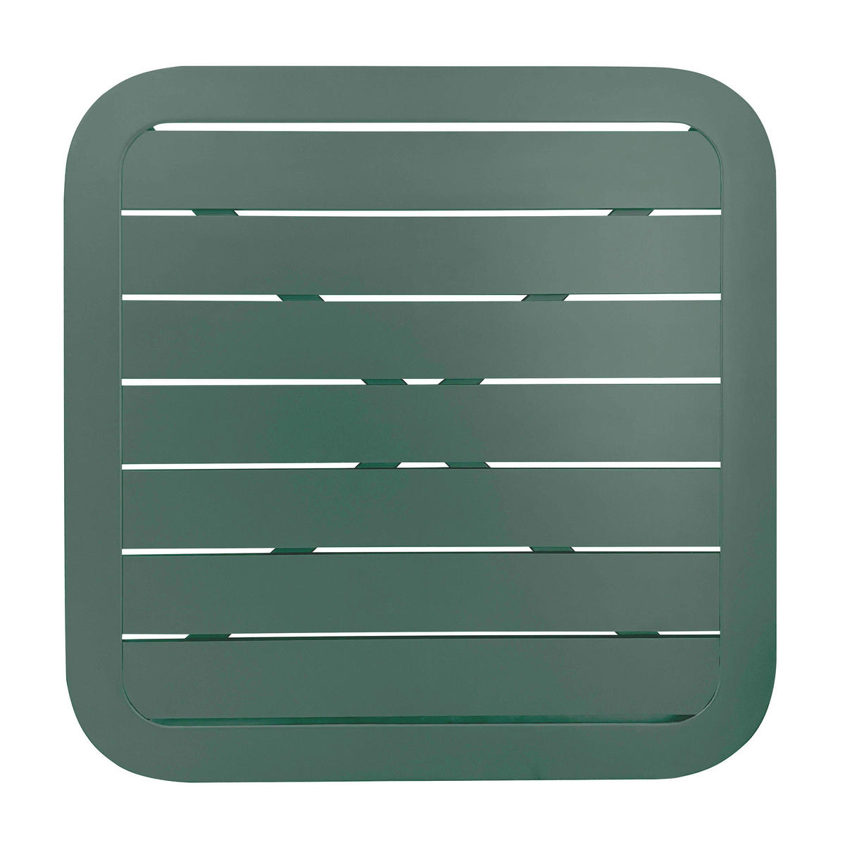 TERRASSENTISCH 70 X 70 cm, Dunkelgrünen - Grün, Metall (70/70/72cm) - Oviala