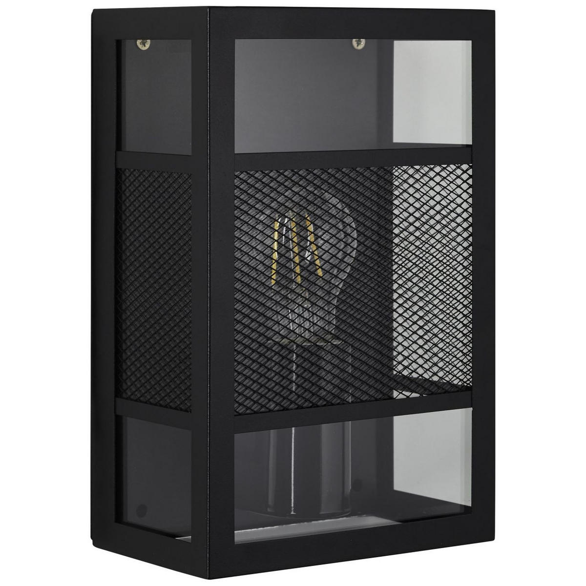 AUSSENWANDLEUCHTE Getta 96409/06 - Schwarz, Metall (17/26/10cm) - Brilliant