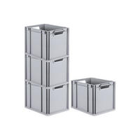 EUROBOX 4x Nextgen Economy Griffe Offen 32x30x40cm 30 Liter - Grau, Kunststoff (30/32/40cm) - PROREGAL