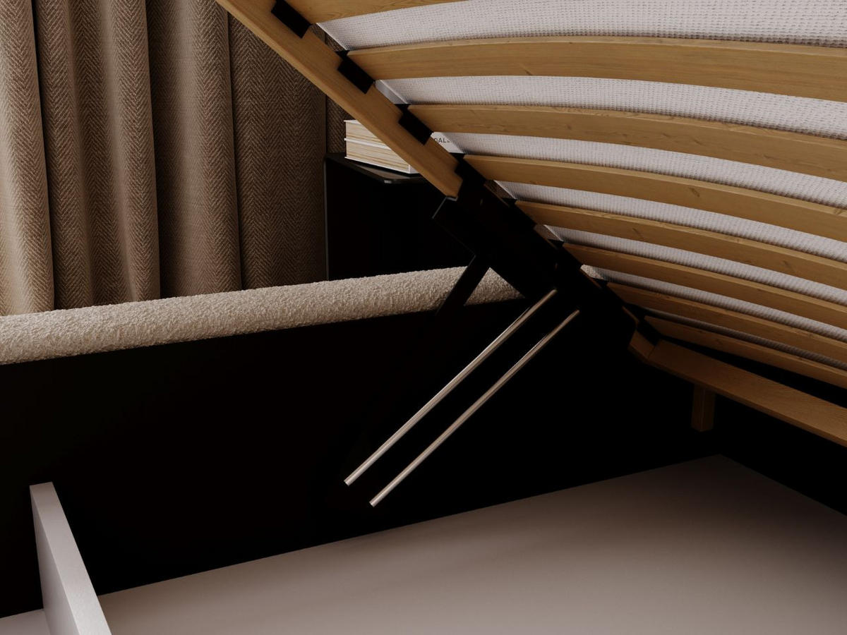 POLSTERBETT Palermo 160x200 Beige - Beige, Textil (160/200cm) - Graingold