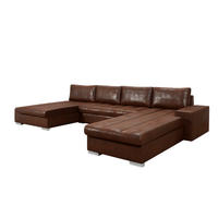 WOHNLANDSCHAFT VERONA U-Form mit Schlaffunktion, Bettkasten und Wellenfederung – Großzügiges Ecksofa 387 cm - Braun, Kunststoff (387/85/213cm) - Wohnideebilder