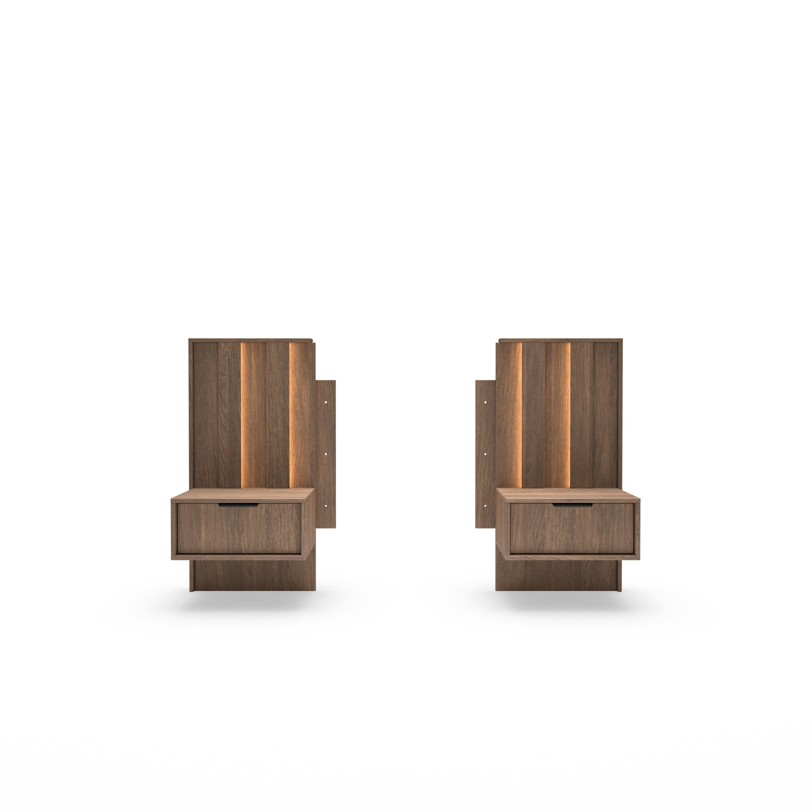 NACHTTISCH: Dunin-Eiche, 50,4 + 50,4 x 102 x 39,6 cm - Eichefarben, Holzwerkstoff (100.8/102/39.6cm) - 3XE LIVING
