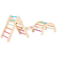 ARC DE CĂȚĂRAT multifuncțional lemn de pin maro deschis Moama - maro deschis, lemn (52/40/86cm) - Beliani