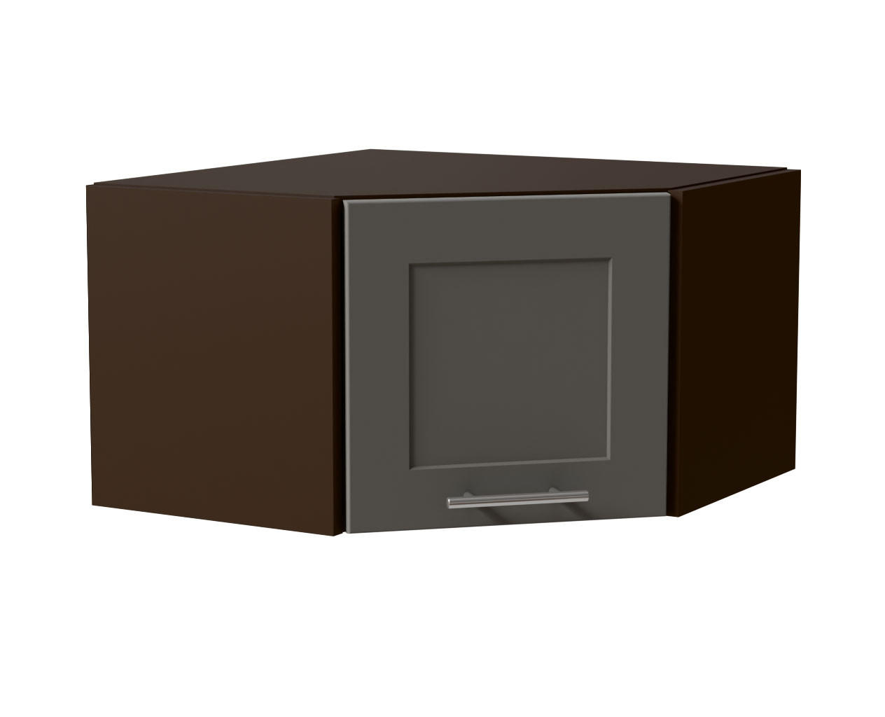 ECKHÄNGESCHRANK Oslo W10/60/36 Lava / Dust Grey Matt 60 / 60 / 36cm - Dunkelgrau/Grau, Holz/Holzwerkstoff (60/36/60cm) - Feldmann-Wohnen
