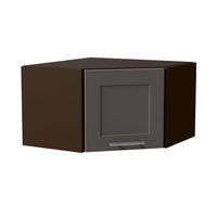 ECKHÄNGESCHRANK Oslo W10/60/36 Lava / Dust Grey Matt 60 / 60 / 36cm - Dunkelgrau/Grau, Holz/Holzwerkstoff (60/36/60cm) - Feldmann-Wohnen