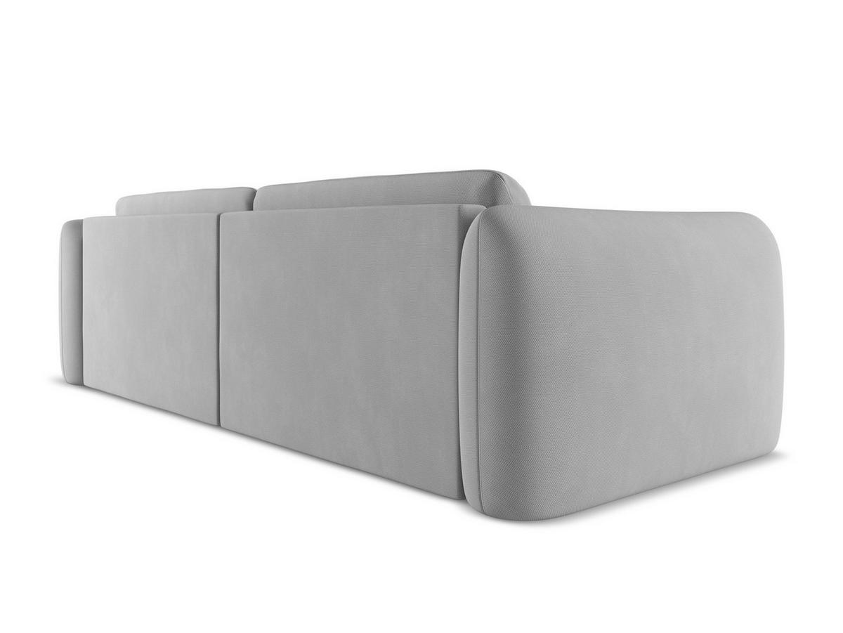 4-SITZER-SOFA Chenille Stoff Grau - Hellgrau/Schwarz, Kunststoff/Textil (250/74/105cm) - Makamii