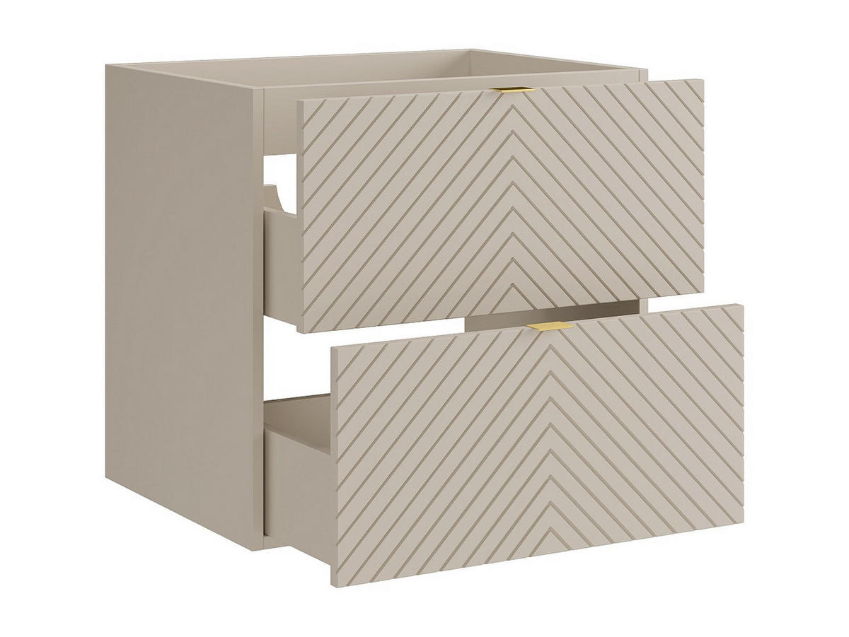 WASCHBECKENUNTERSCHRANK - 60 cm x 46 cm - holz - beige Dorioni - Beige, Holz (60/61.6/46cm) - Vente-Unique