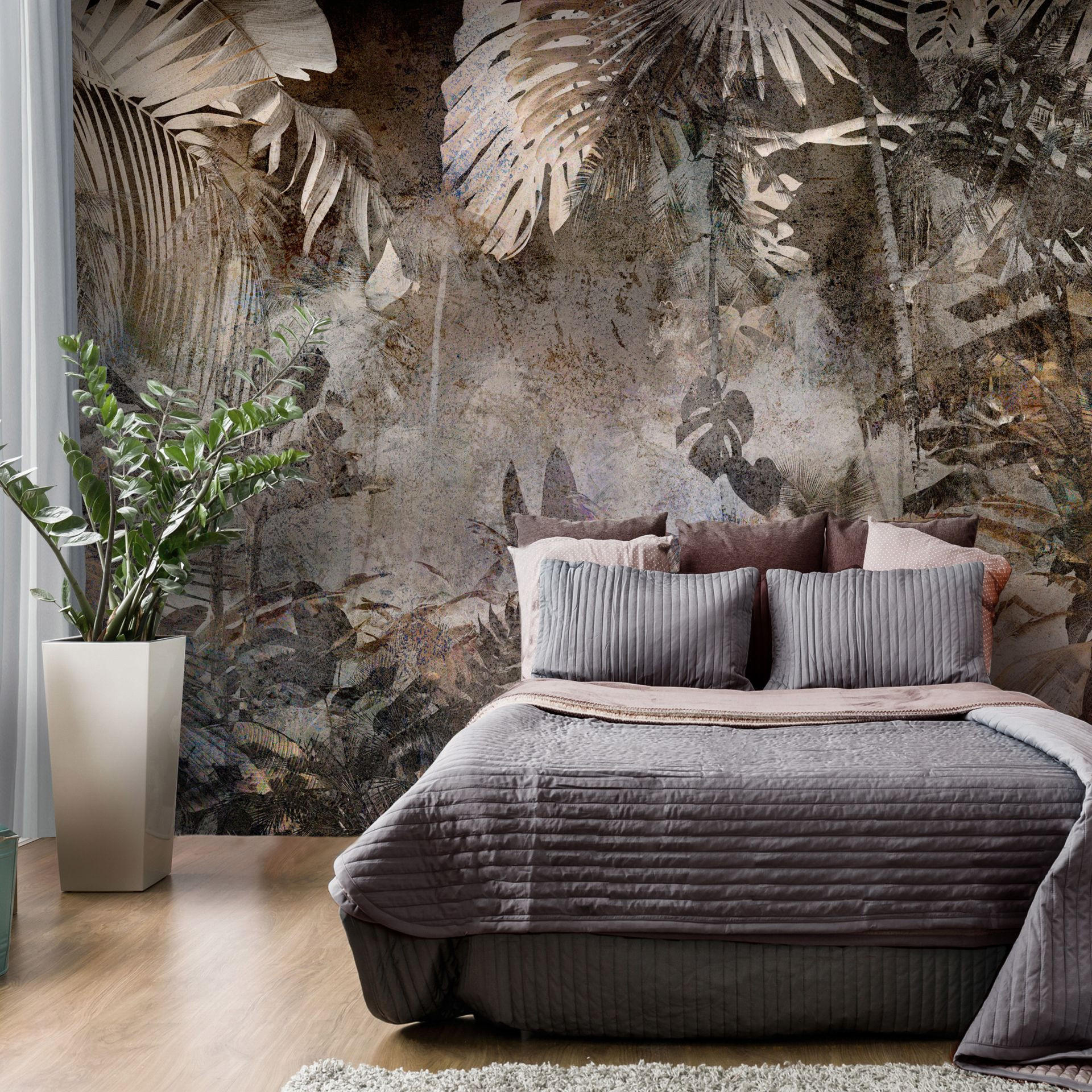SELBSTKLEBENDE FOTOTAPETE 294/210 cm - Braun/Grau, Kunststoff/Textil (294/1cm) - KUNSTLOFT