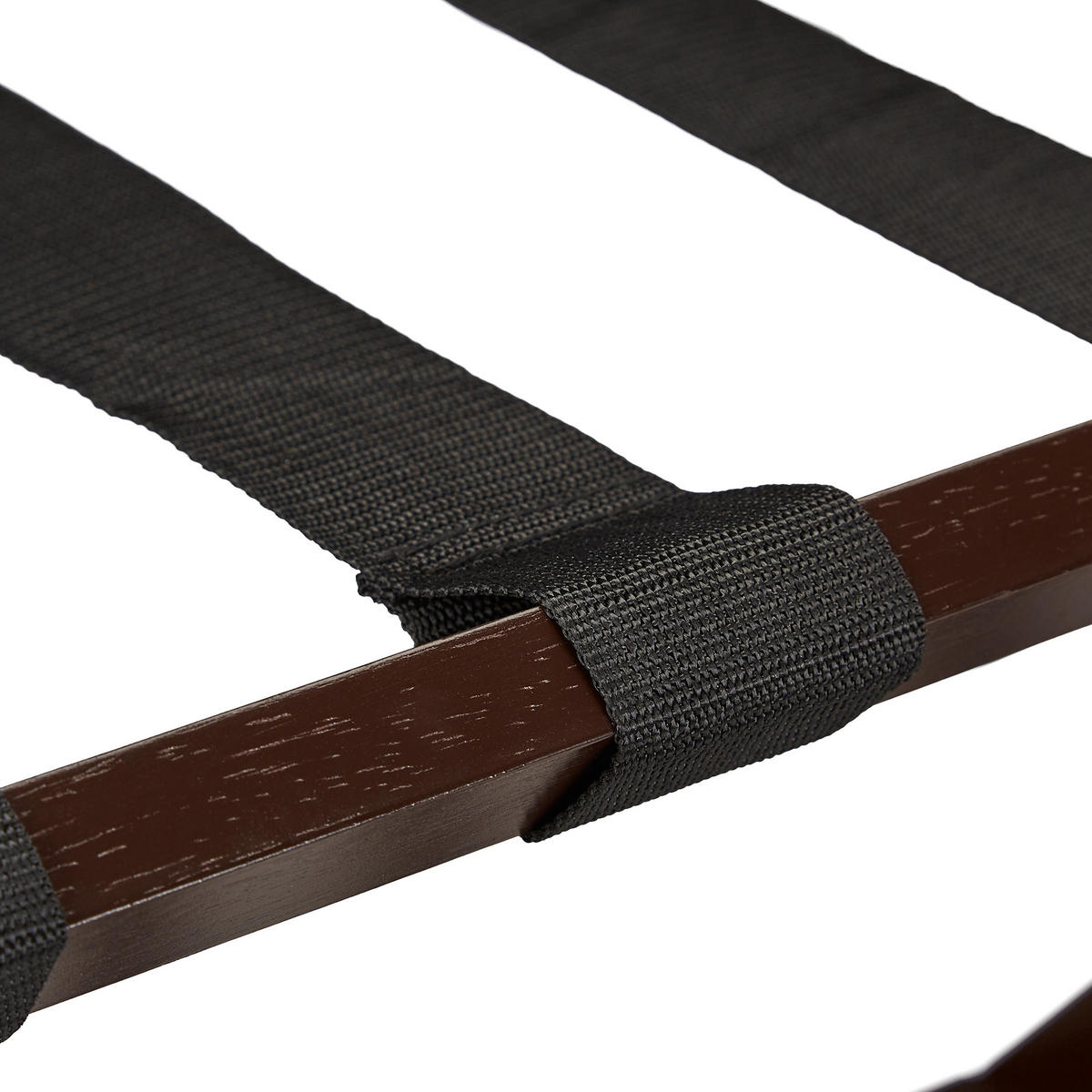 KOFFERSTÄNDER - Dunkelbraun, Holz/Textil (66/54.5/44.5cm) - Relaxdays