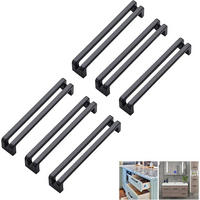 KÜCHENGRIFF Schwarz 6er-Set Zinklegierung - Schwarz, Metall (0.25/2.5/10.5cm)