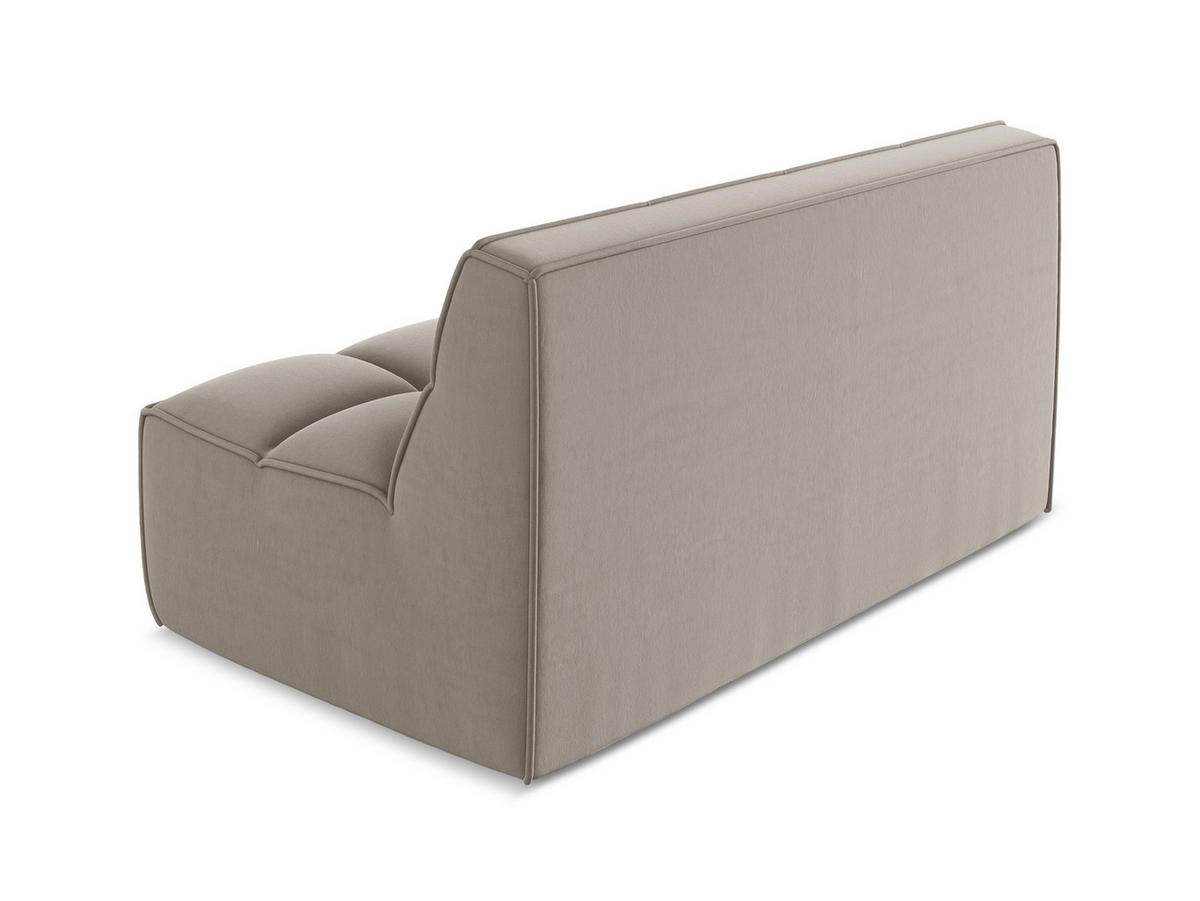 2-SITZER-SOFA Samt Stoff Grau - Taupe/Schwarz, Kunststoff/Textil (160/75/93cm) - Makamii