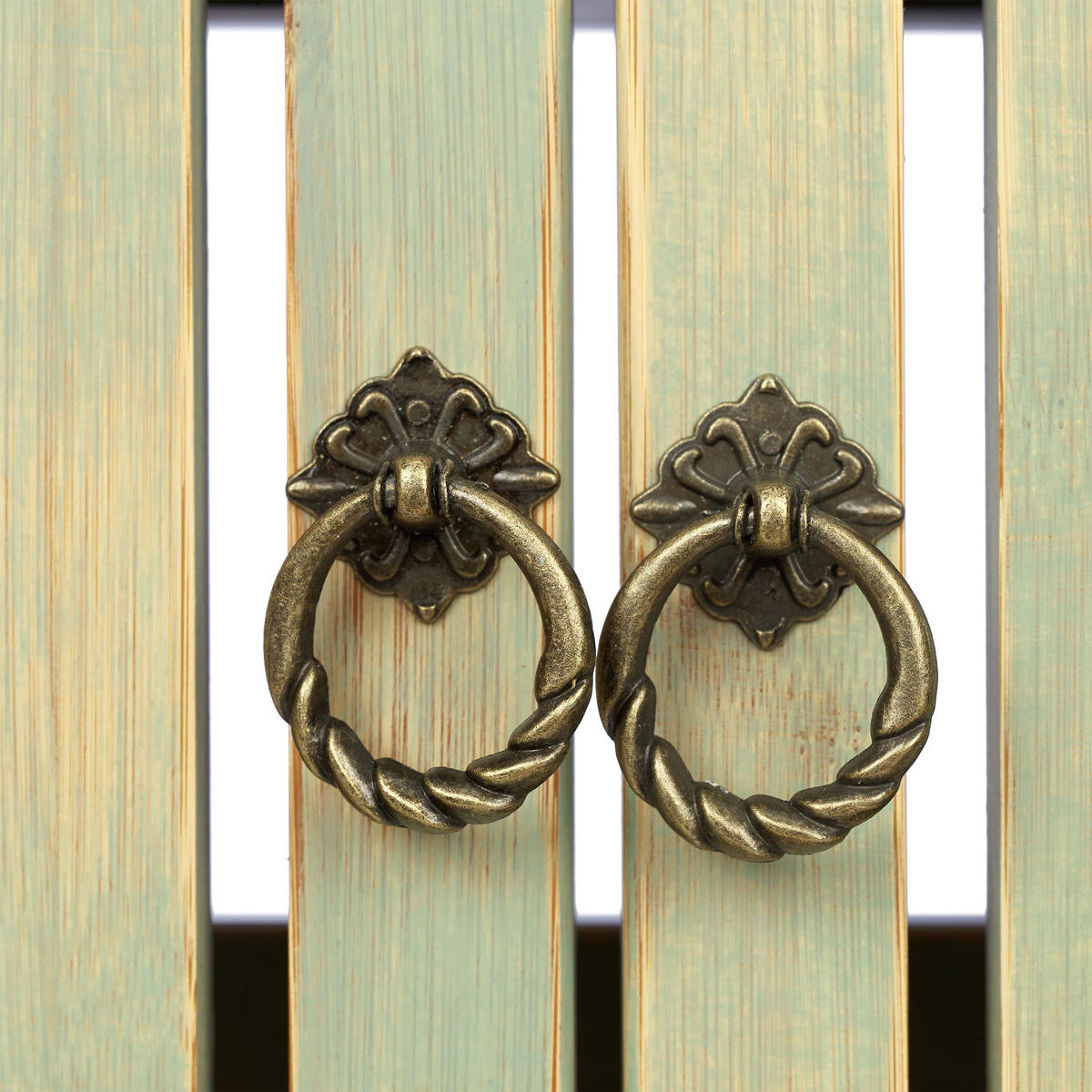 HÄNGESCHRANK - Grün, Holz (52/50/20cm) - Relaxdays