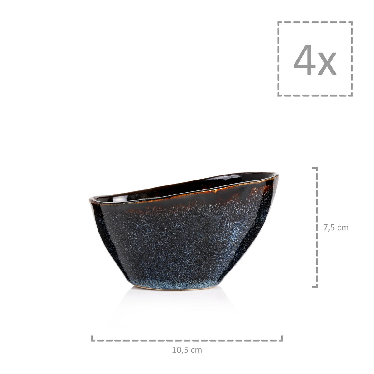 SERVIERPLATTEN SET TOKIO - 11 teilig aus Steingut - Dunkelblau, Keramik (16.5/32/38cm) - Sänger