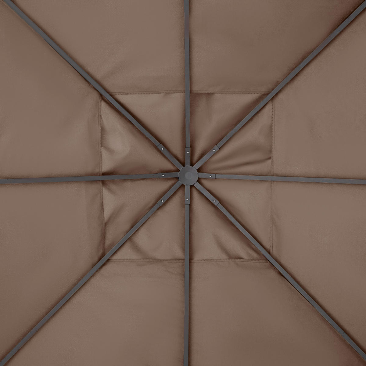 PAVILLON ERSATZDACH 2,93x2,93 m kaffeebraun - Mokka, Textil (298/295cm) - LEBENLANG