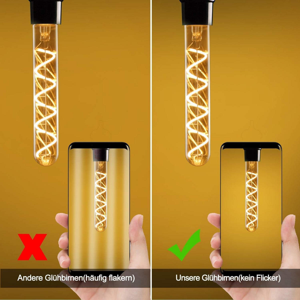 LED-LEUCHTMITTEL Apolda II 3/3/18.5cm - Braun, Glas (3/18.5cm) - Nettlife