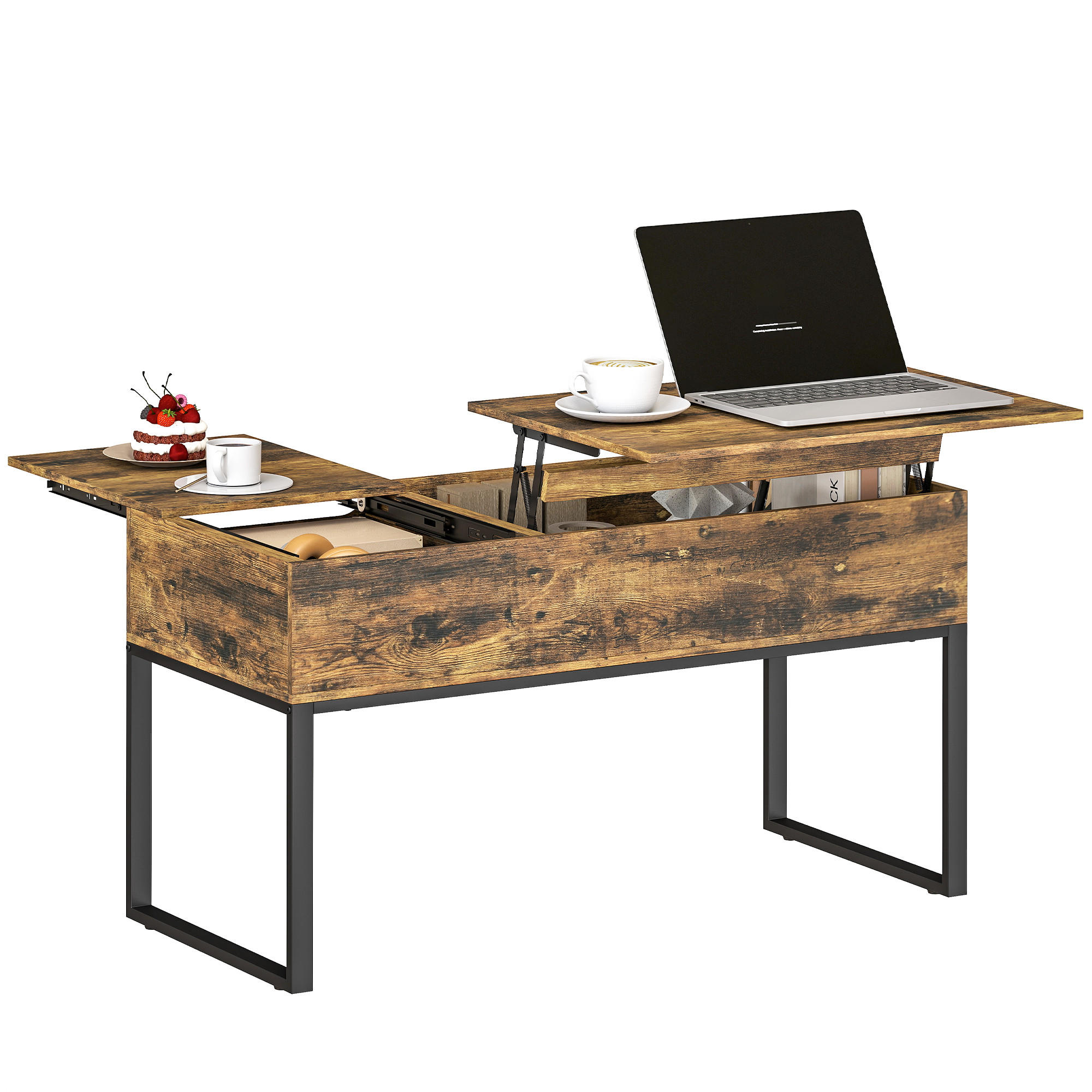 COUCHTISCH Braun 1 Stück - Braun, Metall (100/45/67cm) - GiPP