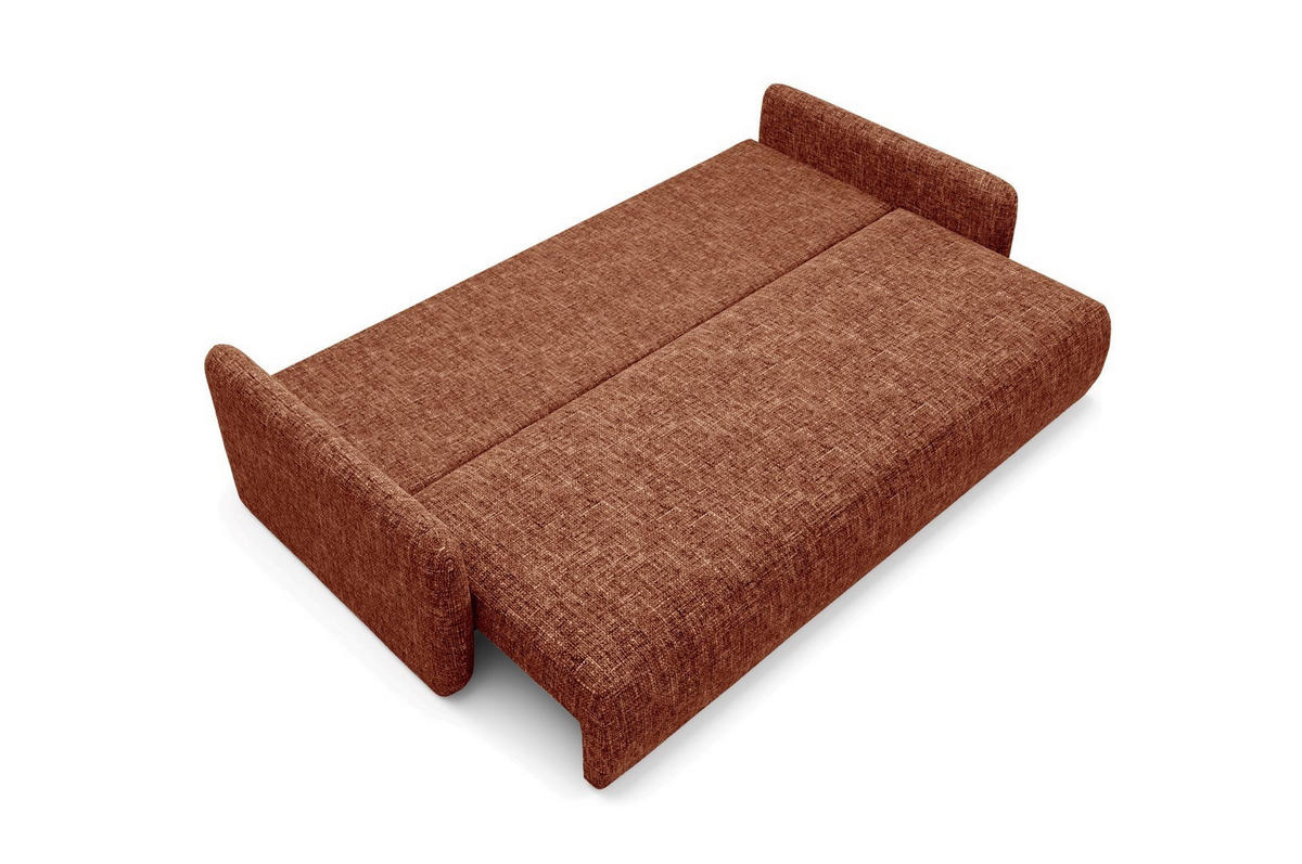 SCHLAFSOFA mit Bettkasten Orange - Schwarz/Orange, Holz/Holzwerkstoff (217/86/102cm) - Furnisell