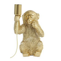 TISCHLAMPE Affe Gold 20/19,5/34 cm - Goldfarben, Kunststoff (20/19.5/34cm) - Light & Living