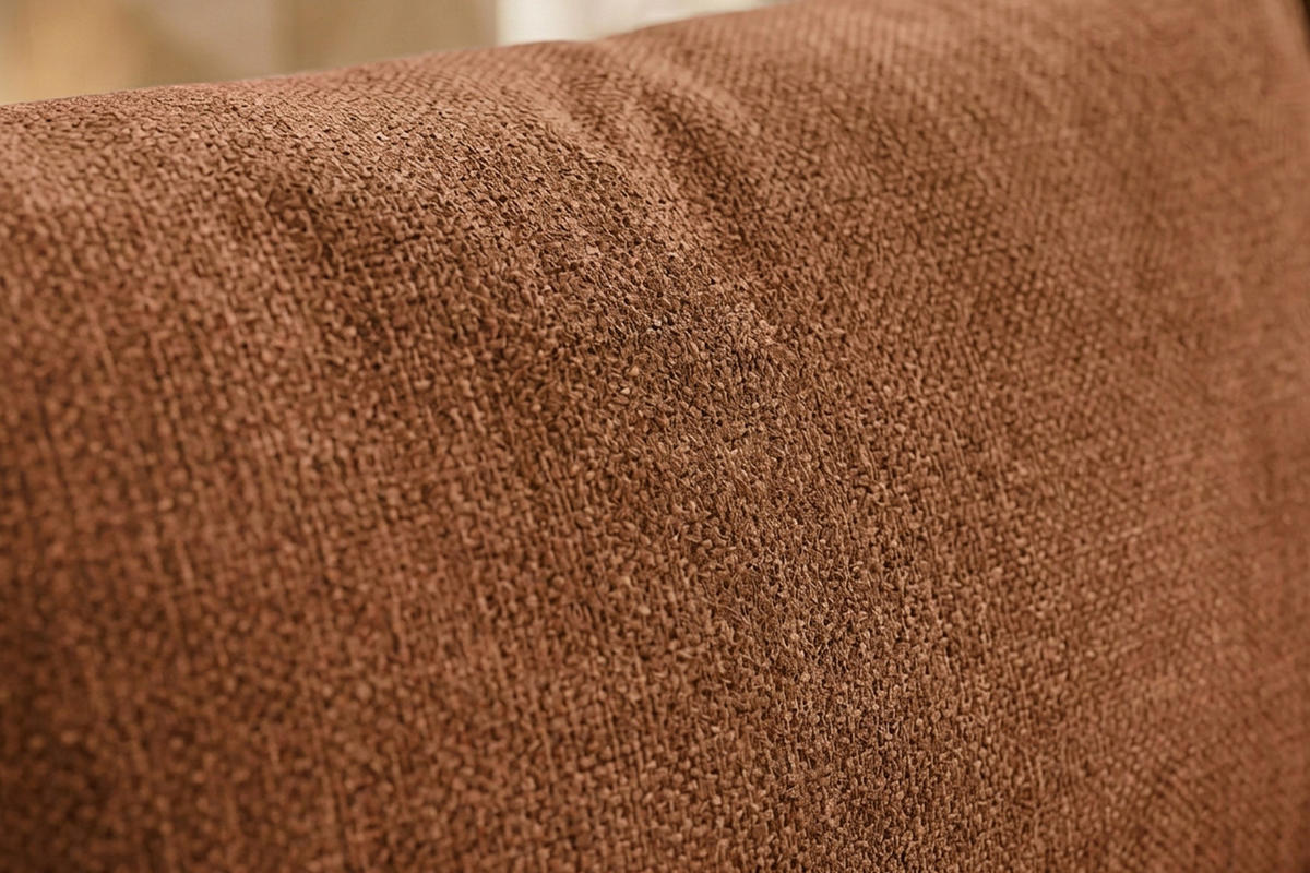 SOFA AMINA Braun Flachgewebe - Dunkelbraun/Schwarz, Buchenholz/Textil (228/82/101cm) - KAWOLA