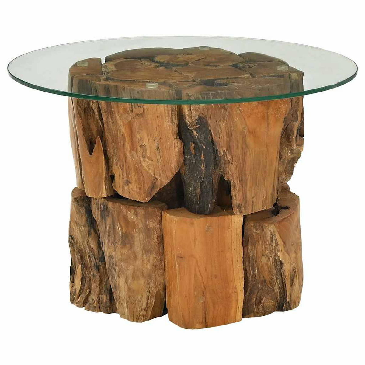 COUCHTISCH Massivholz Teak Treibholz 60 Cm - Braun, Holz (60/40/60cm) - vidaXL