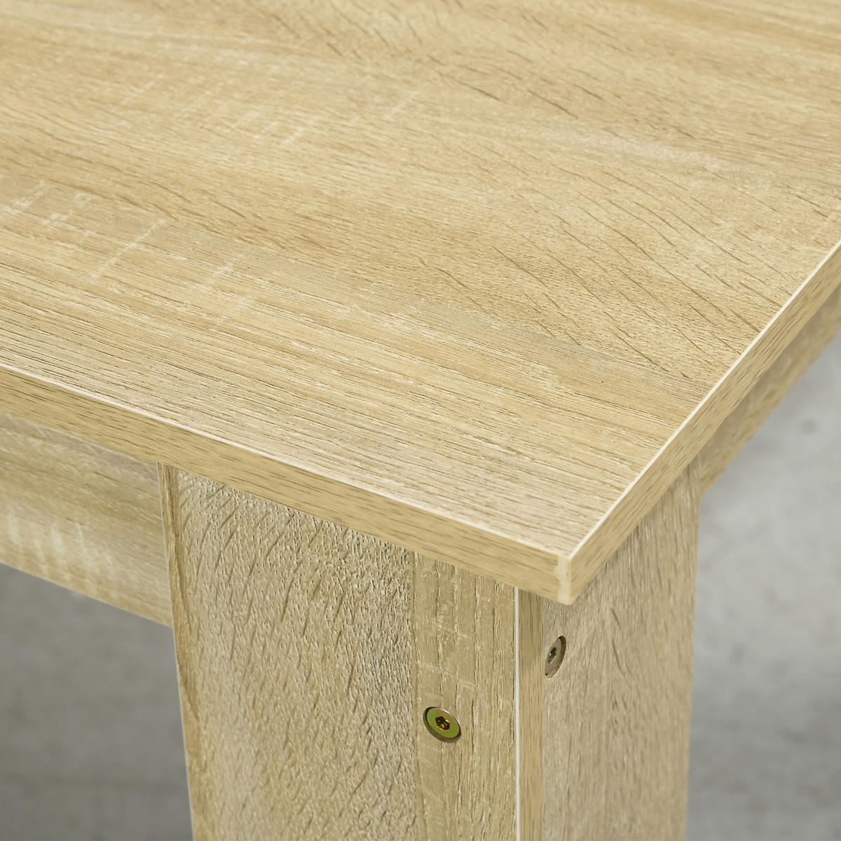 ESSTISCH DE-16490 Natur & Schwarz - Eichefarben, Holzwerkstoff (140/89.5/75cm) - ComfortXL