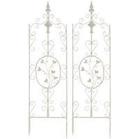 RANKGITTER Burg - 2er Set antik-creme - Naturfarben, Metall (35/122/7cm) - TPFLiving