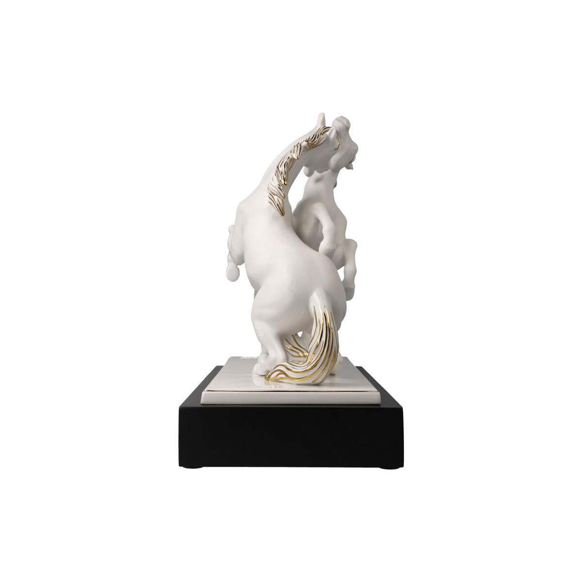 DEKOFIGUR PFERDE ARTISTE ER ALEGRIA Studio 8 Chevaux weiß-gold 32 cm - Goldfarben/Weiß, Keramik (16.5/29/32cm) - Goebel