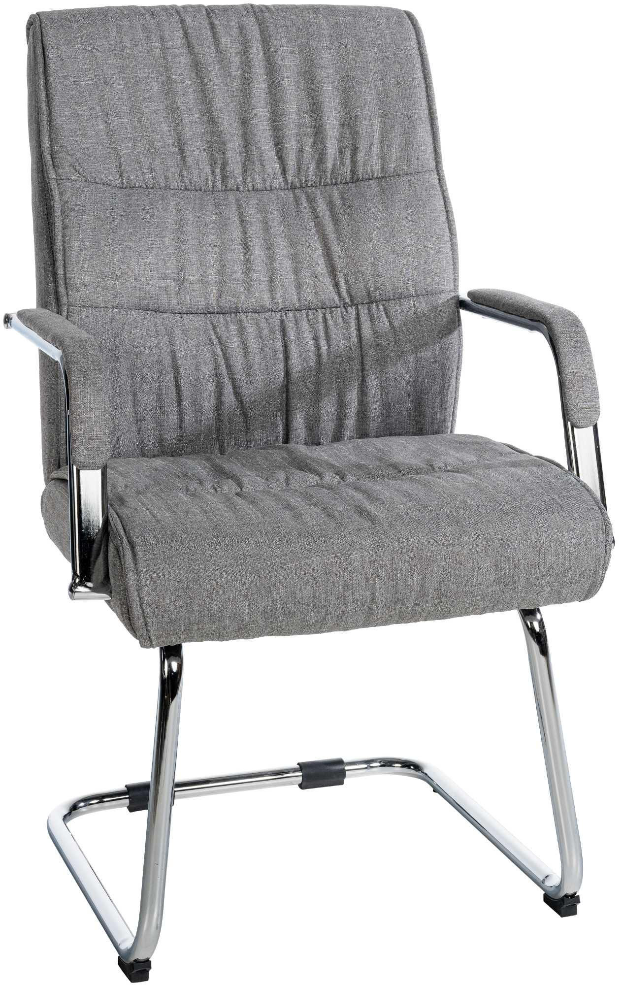 SCHWINGSTUHL Stoff hellgrau - Chromfarben/Hellgrau, Textil/Metall (58/100/66cm) - CLP