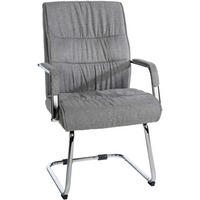 SCHWINGSTUHL Stoff hellgrau - Chromfarben/Hellgrau, Textil/Metall (58/100/66cm) - CLP