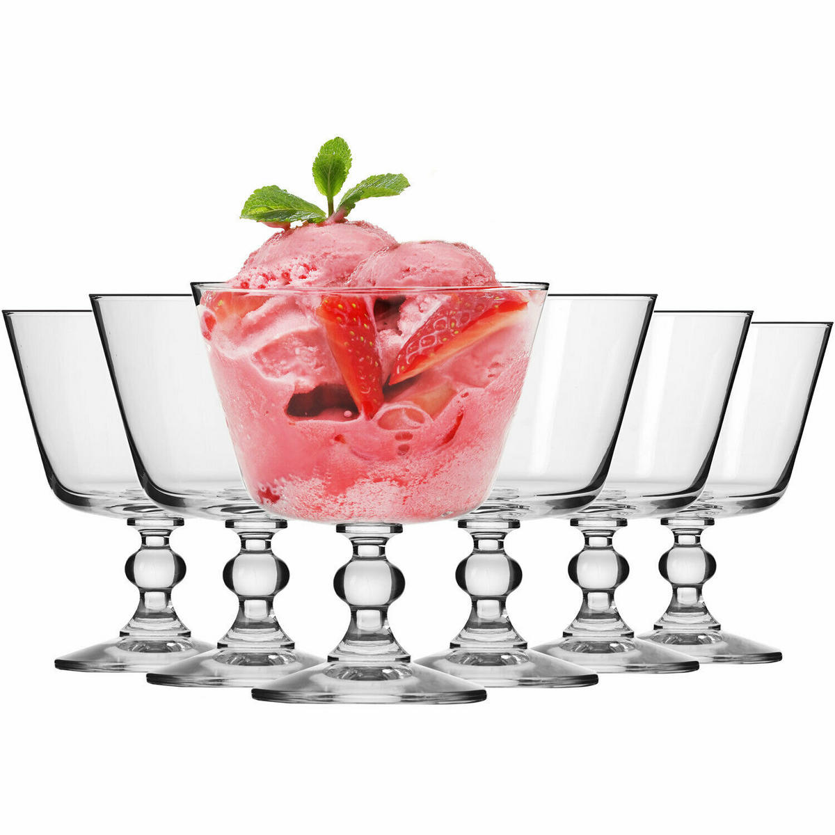 EISBECHER, 6er-Set, 380 ml - Transparent, Glas (11.5cm) - Krosno Glass