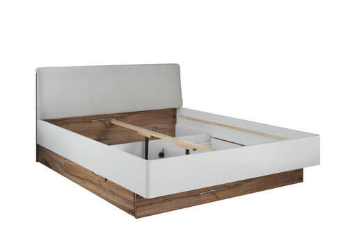 KREVET   180/200 cm   bijela, boje hrasta  - bijela/boje hrasta, Moderno, drvni materijal/plastika (180/200cm) - Hom`in