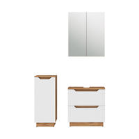 KOUPELNOVÝ NÁBYTEK Lotta Dub/bílý pruhovaný - bílá/barva dubu, kompozitní dřevo (58.9/62.5/32cm) - Vicco