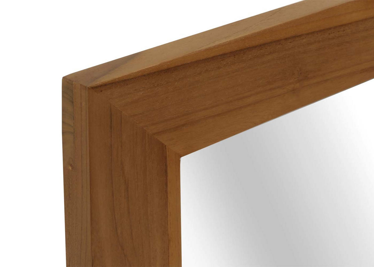 TEAK-WANDSPIEGEL Braun - Braun, Holz (80/71/3cm) - MCW