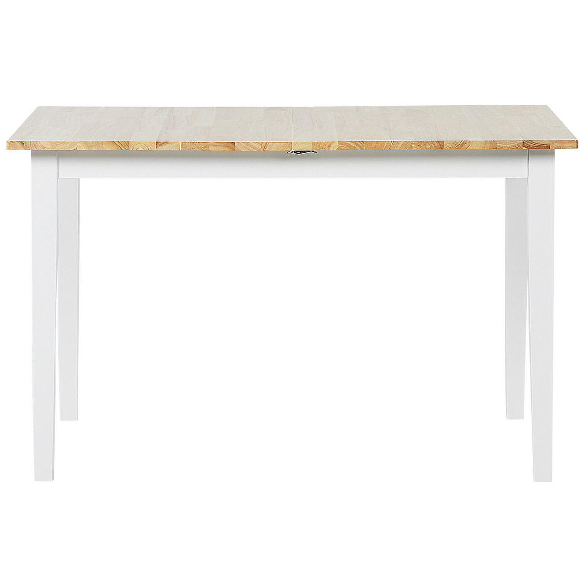ESSZIMMERTISCH 120-150/80/74 cm Hellbraun, Weiß Rechteckig Houston - Hellbraun, Holz (150/80/74cm) - Beliani