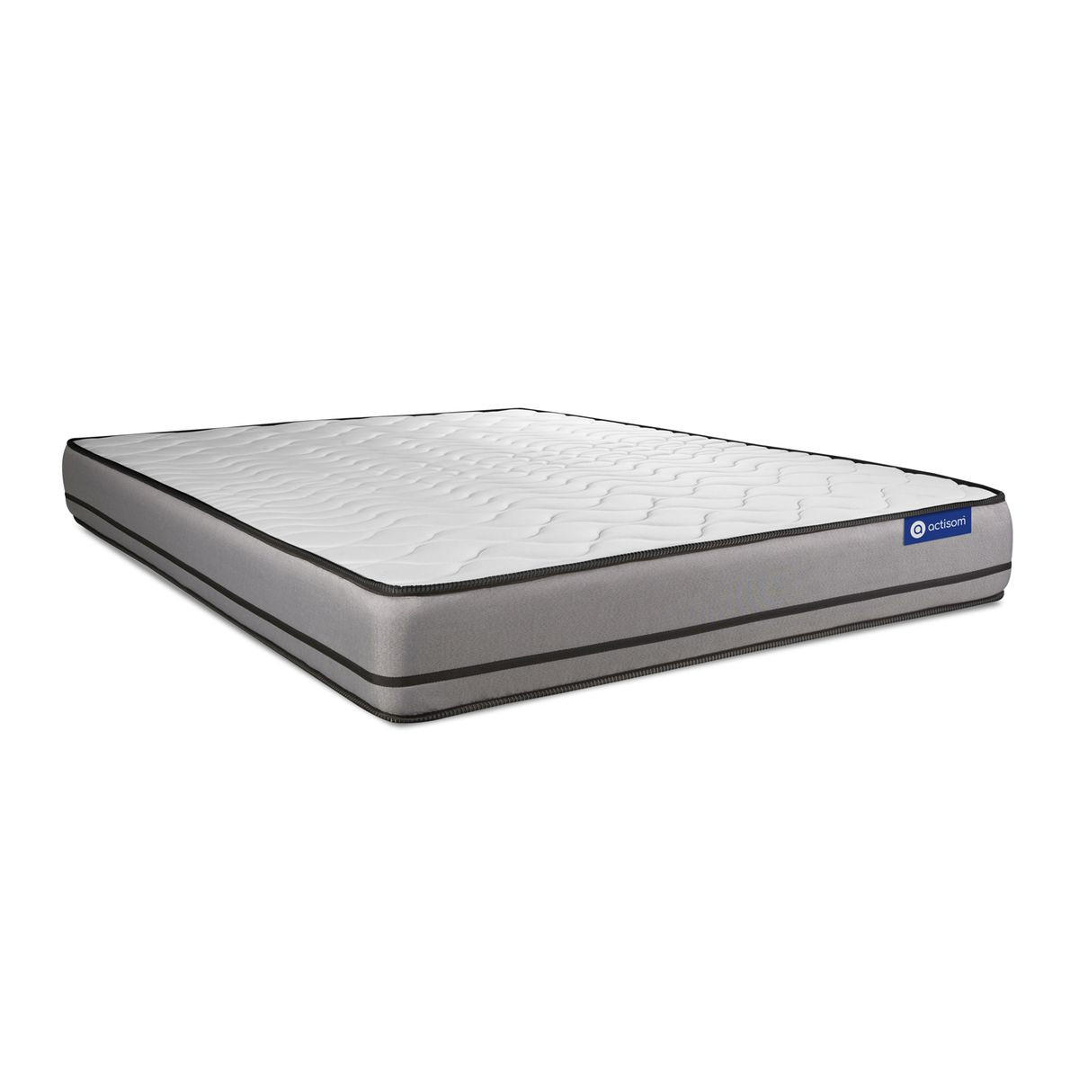 BETT Actimemo night Memory-Schaum 150 x 195 cm h4 - Kit Bettgestell Grau - Beige/Grau, Karton/Holz (150/195cm) - ACTISOM