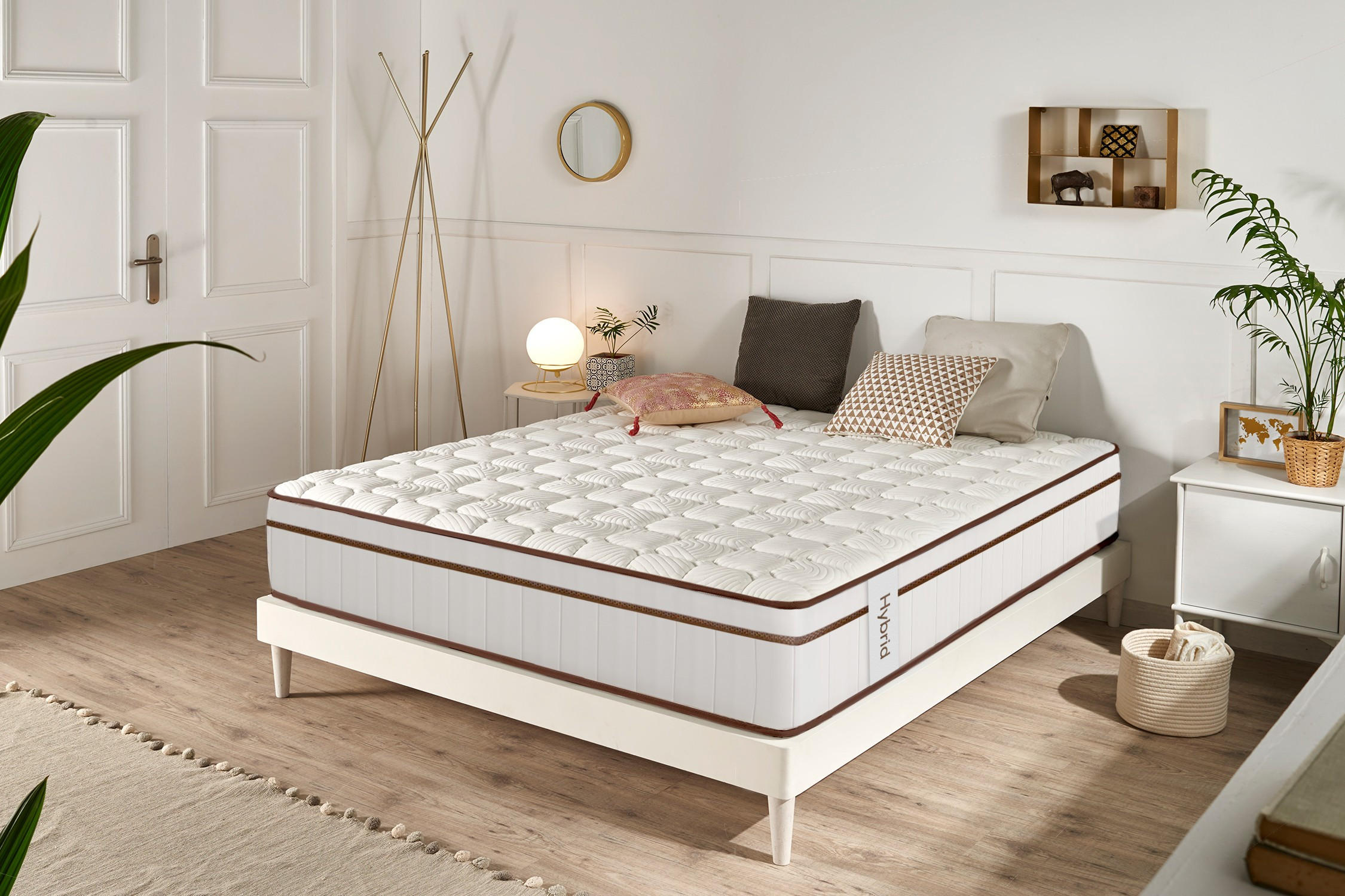 MATRATZE Hybrid Weiß 27 cm - 90X200 cm - Weiß, Textil (90/200cm) - Moonia