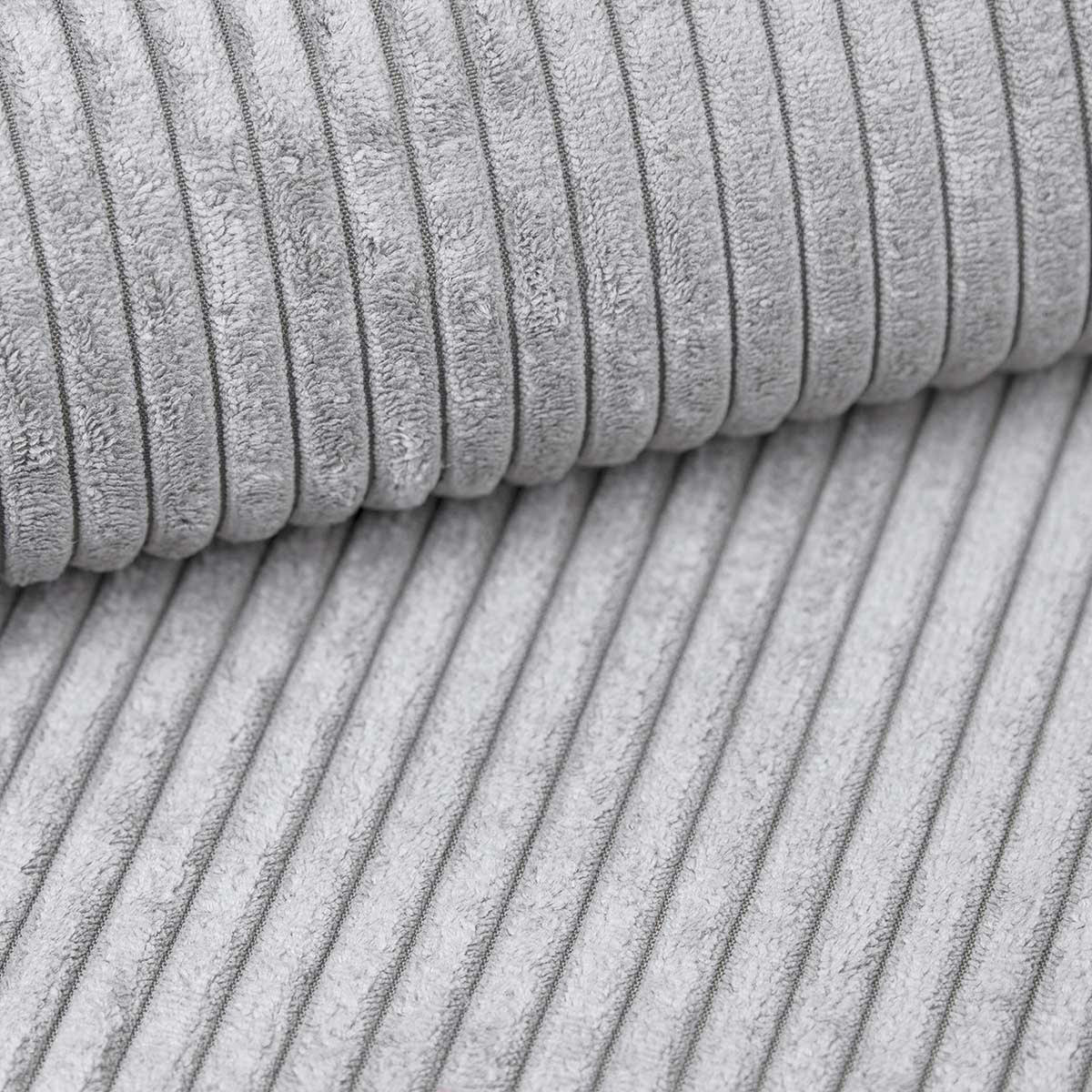 SCHLAFSOFA HUGO, Sofa mit Schlaffunktion und Bettkasten, Farbe: Grau, Cordstoff - Grau, Textil (244/83/98cm) - VENASI MÖBEL