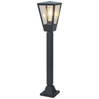 LED AUßENLEUCHTE Westcliff Anthrazit/Transparent 14/14/73,4 cm - Multicolor, Metall (14/14/73.4cm) - Brilliant