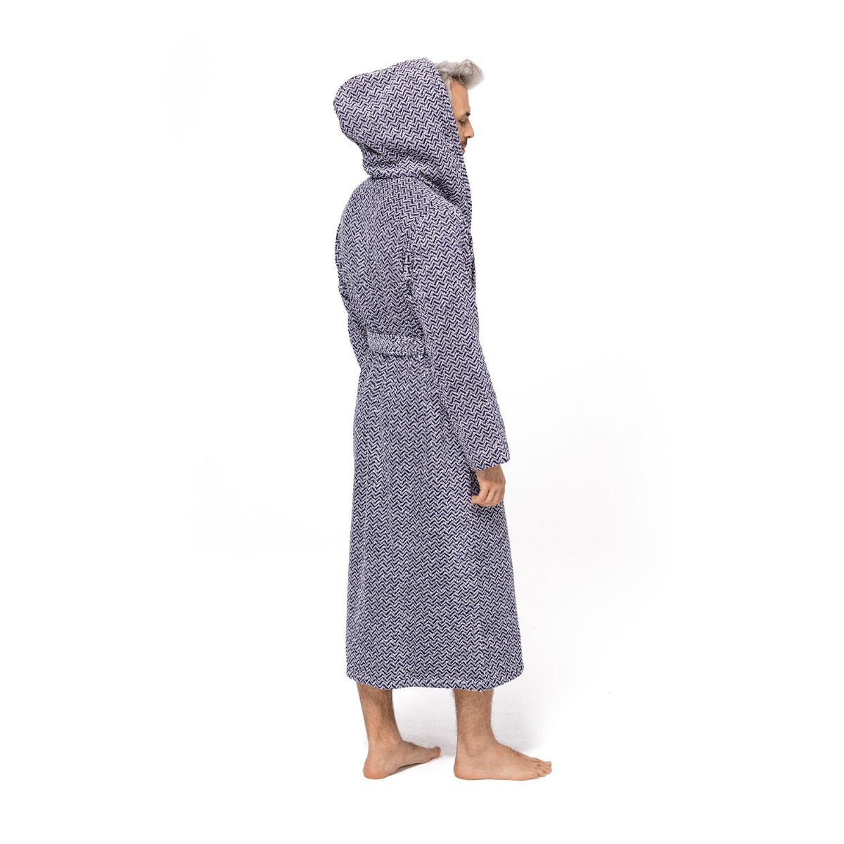 BADEMANTEL MIT KAPUZE BROOKLYN - Blau/Naturfarben, Textil (Lnull) - MÖVE