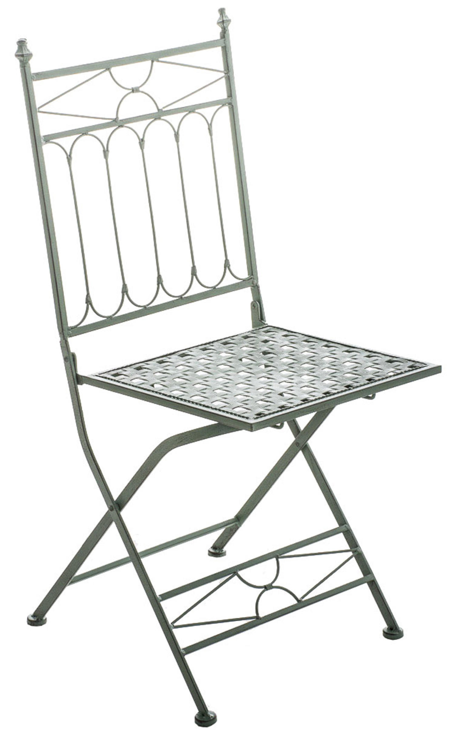 KLAPPSTUHL Asiri - 2er Set - antik-grün - Grün, Metall (40/43/95cm) - TPFLiving