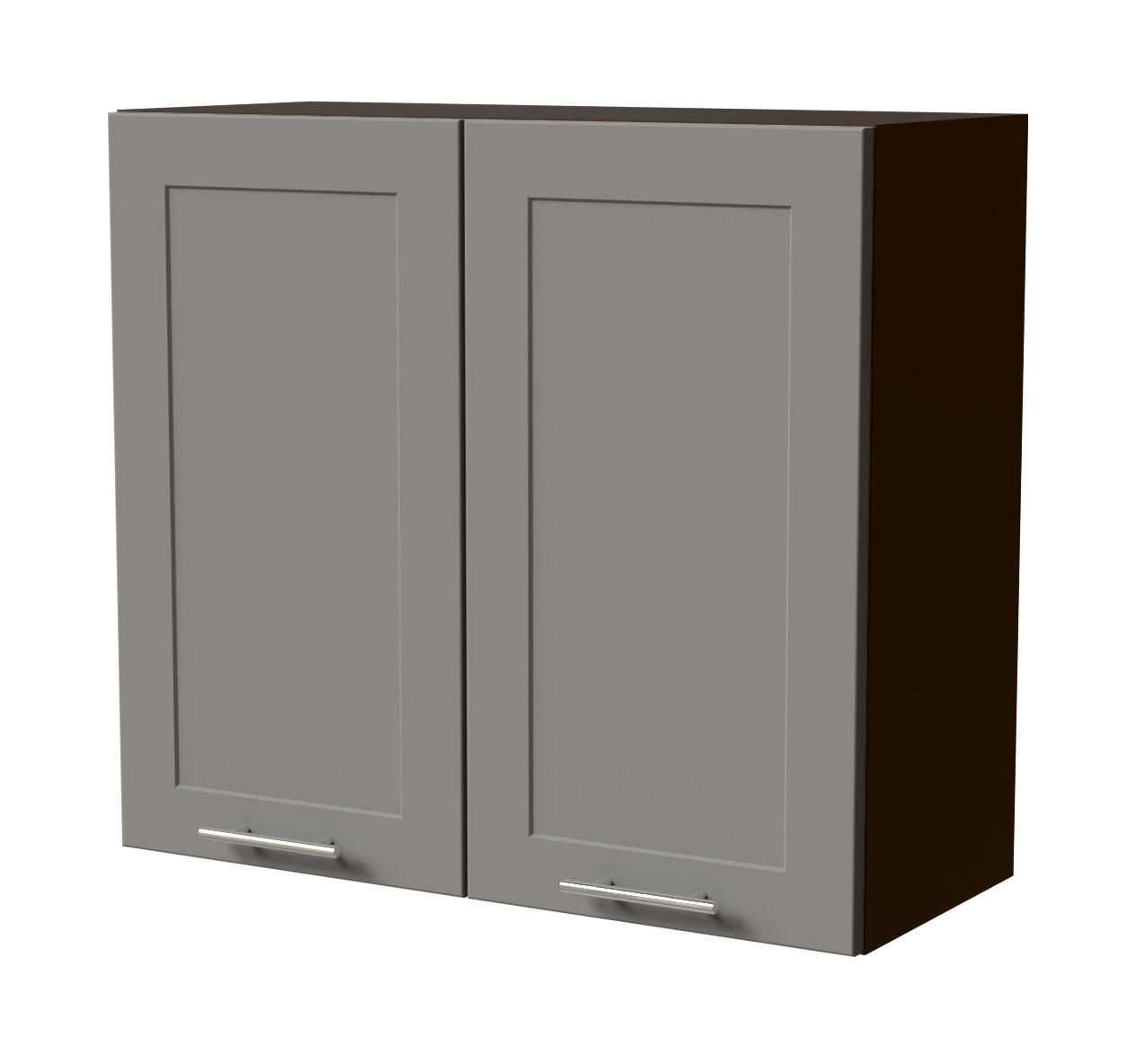 Feldmann-Wohnen Hängeschrank Grau, Dunkelgrau 80x72x32.5 cm