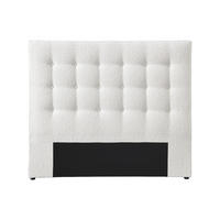 BETTKOPFTEIL - 2 Personen - stoff - weiß Francesco - Weiß, Textil (184.5/125/9.5cm) - Vente-Unique
