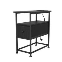NATTDUKSBORD Svart LED USB 1 Låda - Svart, Metall (30/62/60cm) - SHOPENTRA