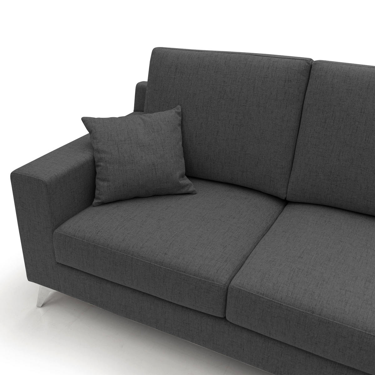 LINEARSOFA Michael - Anthrazit, Textil (206/95/91cm) - Divani.store