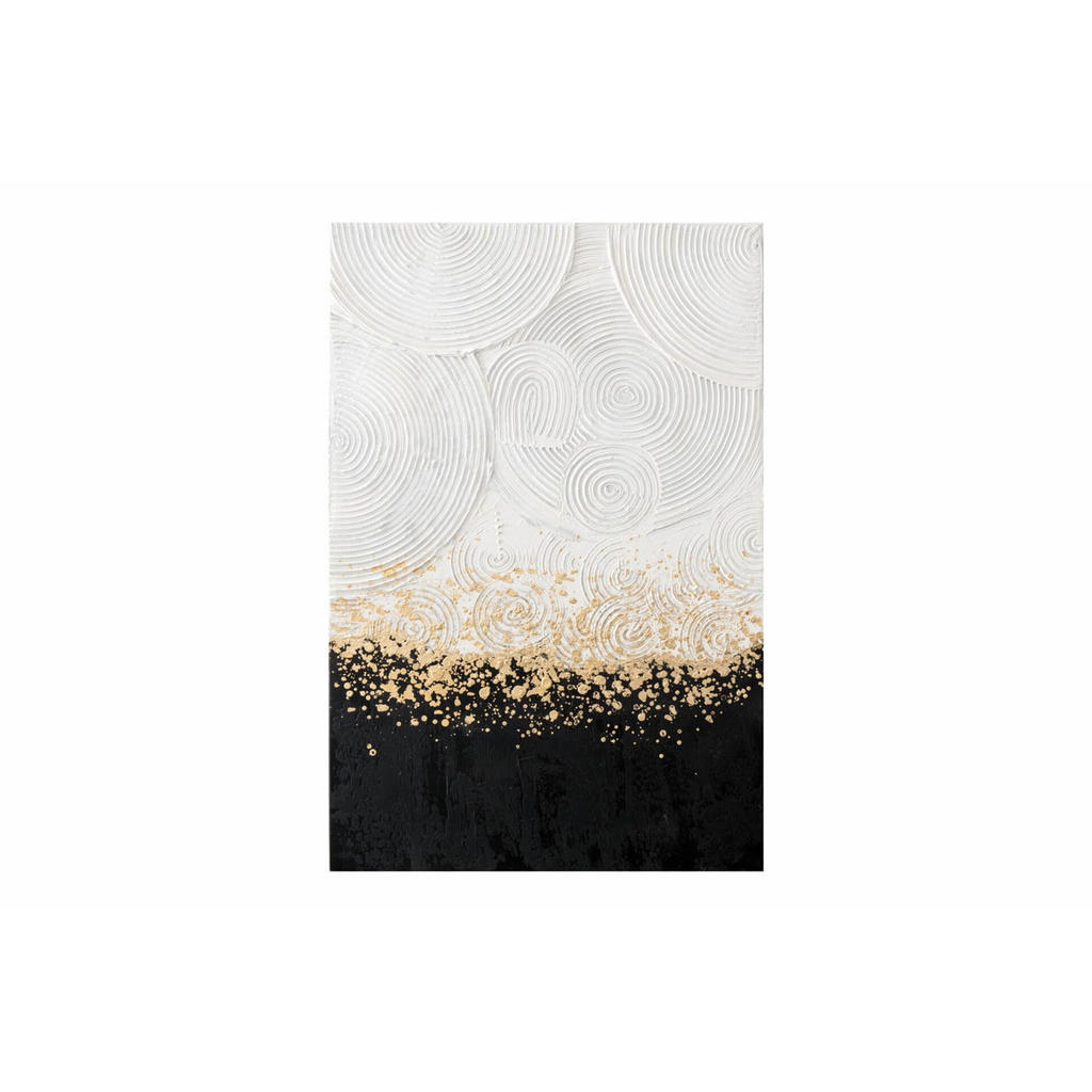 KUNSTLOFT RUČNĚ MALOVANÝ AKRYLOVÝ OBRAZ ČERNÝ/BÍLÝ, 60/90 CM